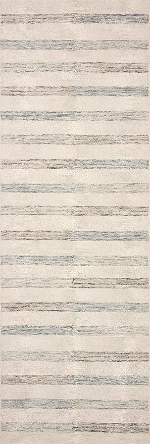 Loloi Chris Loves Julia Chris Collection CHR-05 Ivory/Slate 2'-6'' x 9'-9'', .50" Pile Height, Runner Rug
