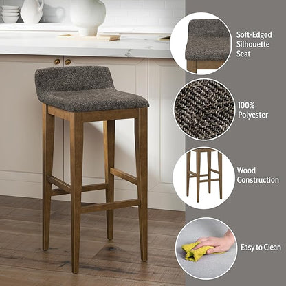 Hillsdale Furniture Maydena Wood Counter Height Stool, Brushed Gray