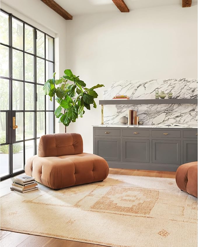 Livabliss x Becki Owens Solana Medallion Runner Area Rug, 2'7" x 7'3", Peach