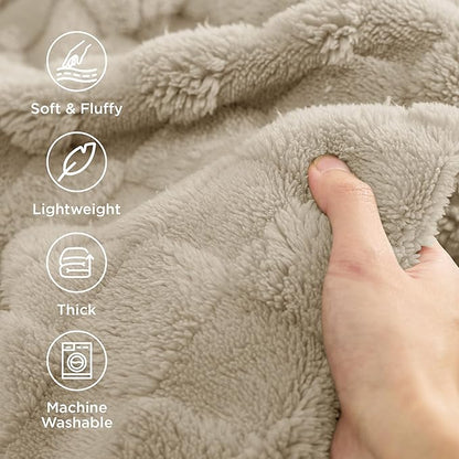 Bedsure GentleSoft Full Size Blankets for Bed Light Brown - Super Soft Cozy Fleece Blanket for Women Men Girls, Large Fuzzy Throws for Bedroom Decor, 84x90 Inches