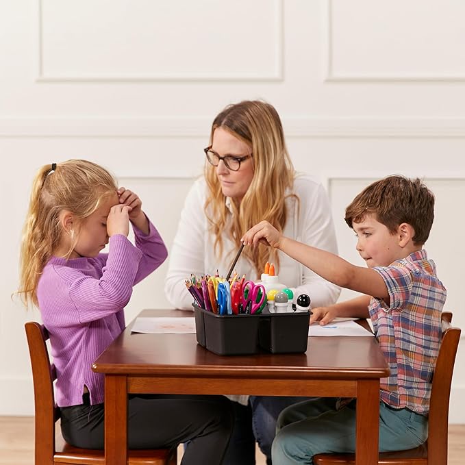 ECR4Kids 24in x 36in Rectangular Hardwood Table with 22in Legs, Kids Furniture, Dark Walnut