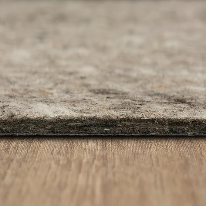 Mohawk Home 4' x 6' Non Slip Grip Rug Pad 1/2" Thick Dual Surface Felt Cushion + Rubber Gripper - Safe for All Floors