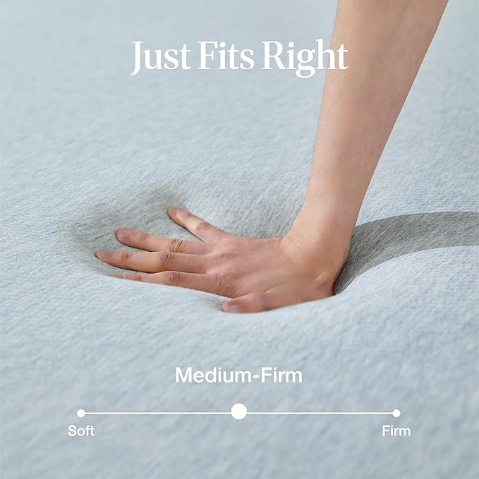 LIFEMENT Basic Twin Graphite Infused Memory Foam Mattress in a Box | Medium Firm Bed, Fiberglass Free, Certified Pressure Relief Foam, Cooling Comfort Sleep, 12 Inch