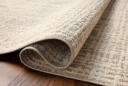 Loloi Amber Lewis Bexley Collection BEX-07 Natural/Dove 11'-6" x 15' Area Rug Neutral, Textured, Living, Bedroom, Dining, Carpet