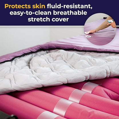 Drive Medical 14027 Med-Aire Low Air Loss Mattress Replacement System with Alternating Pressure, Dark Purple