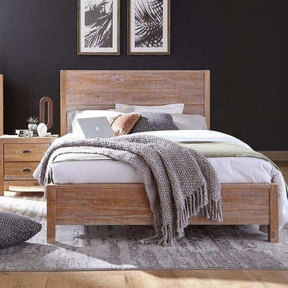 Grain Wood Furniture Montauk Solid Wood Bed, King Size, Driftwood