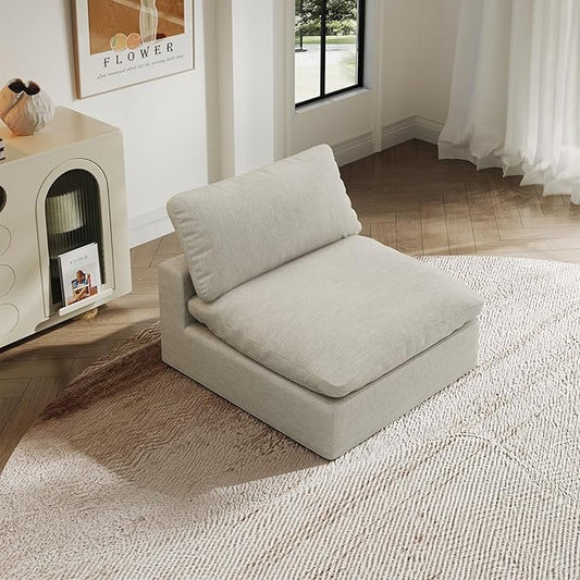 Modular Sectional Sofa,1-Seater Extra Comfty Deep-Seat-Filled Couch,Modern Couches for Living Room, Apartment,Office,Small Space