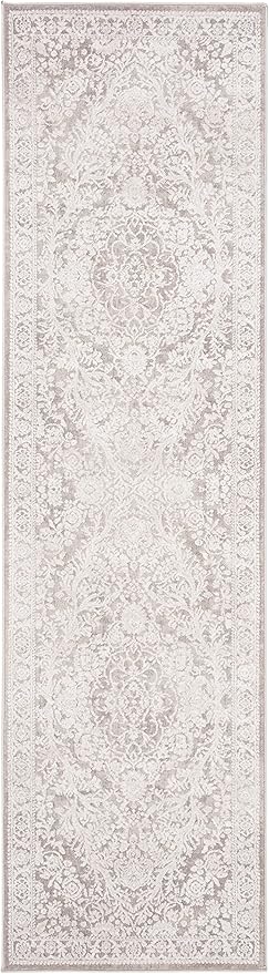 SAFAVIEH Reflection Collection Runner Rug - 2'3" x 8', Beige & Cream, Non-Shedding & Easy Cleaning, Ideal for Living Room, Bedroom (RFT668A)