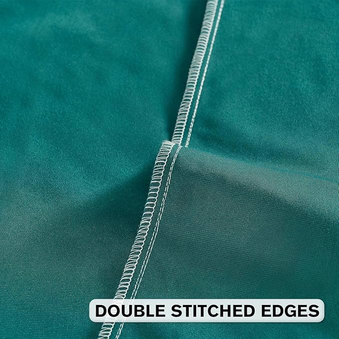 FUTEI Teal Velvet Throw Pillow Covers 24x24 Inch Set of 2,Soft Embossed Leaf-Relief Textured European Cushion Cases,Natural Home Decor for Couch Living Room