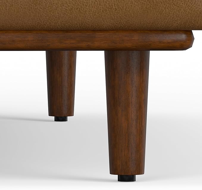 SIMPLIHOME Morrison Right Sectional Sofa in Full-Grain Genuine Leather, Caramel Brown, 102-inches Wide, L-Shaped Leather Couch with Right Chaise for the Living Room and Family Room
