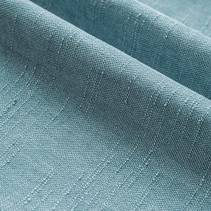Foindtower Pack of 2 Textured Chenille Throw Decorative Pillow Covers Square Accent Solid Cushion Cover Neutral Farmhouse Pillow Case for Couch Sofa Bedroom Living Room 20x20 Inch,Light Blue