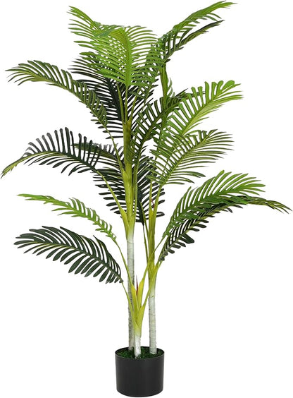 Christopher Knight Home Alene Set of 2 61''H Artificial Tree Indoor, Artificial Palm Tree with Nursery Pot, Tropical Style Faux Tree and Black Plastic Pot, Artificial Plant for Home Office Decor,Green
