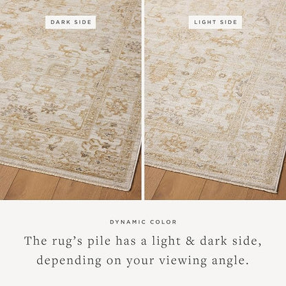 Loloi Magnolia Home by Joanna Gaines Pace Collection PAC-02 Natural/Gold 11'-6" x 15'-4" Area Rug