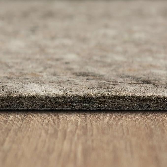 Mohawk Home 8' x 10' Non Slip Grip Rug Pad 1/2" Thick Dual Surface Felt Cushion + Rubber Gripper - Safe for All Floors