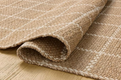 Loloi Chris Loves Julia Fletcher Collection FLE-01 Natural/Ivory 9'-3" x 13', .37" Pile Height, Area Rug
