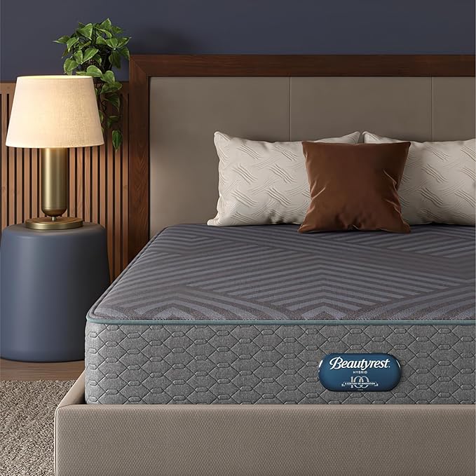 Beautyrest Days End Medium Firm 12" Hybrid Mattress - Twin - Cooling Tech, Supportive Durable Pocketed Coils, Pressure Relief, Motion Separation; 100 Night Sleep Trial and 10 Year Warranty