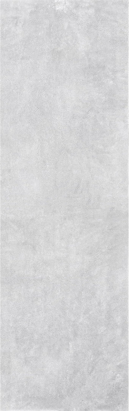 nuLOOM 2' x 8' Cozy Plush Area Rug, Machine Washable, Non-Slip, Soft Fluffy Shag Carpet for Living Room Bedroom Kids Room Nursery Home Decor, Loni Light Grey