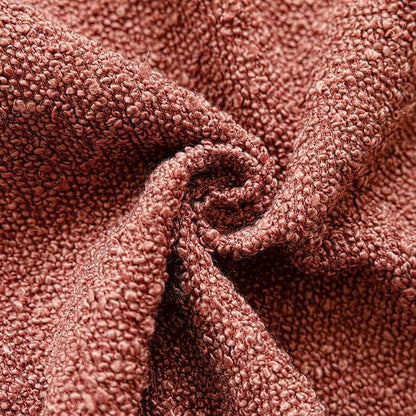 Foindtower Set of 2, Decorative Textured Boucle Throw Pillow Covers Accent Solid Pillow Cases Neutral Cozy Couch Cushion Case for Chair Sofa Bedroom Living Room Home Decor 26x26 Inch Orange Rust Red