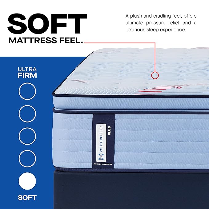 Sealy Posturepedic® Plus Glenshaw 15" Soft Pillowtop Innerspring Mattress - King