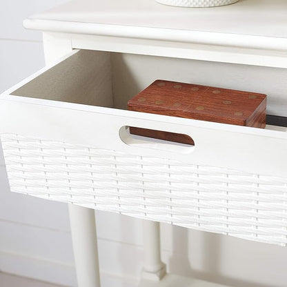 SAFAVIEH Home Collection Landers Distressed White 2-Drawer Console Table CNS5710A
