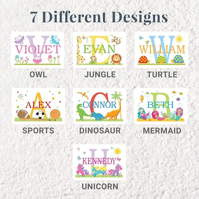 Let’s Make Memories Personalized My Own Name Step Stool - Children’s Step Stool - Sturdy Wood – Non-Toxic Paint, Sealer - Dinosaur Design - Natural - 14’Wx9.25”Lx8.75”H - Ages 3+