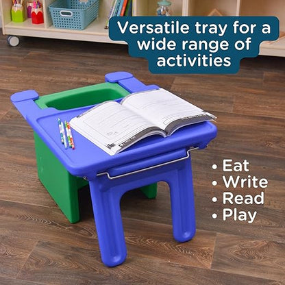 Children's Factory Edutray Desk Attachment for Cube Chair – Toddler Study Surface for Homeschool, Classroom, Space-Saving, Durable, Easy-Clean Plastic