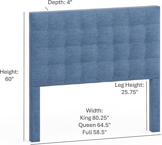 Blue Sutton Queen Headboard