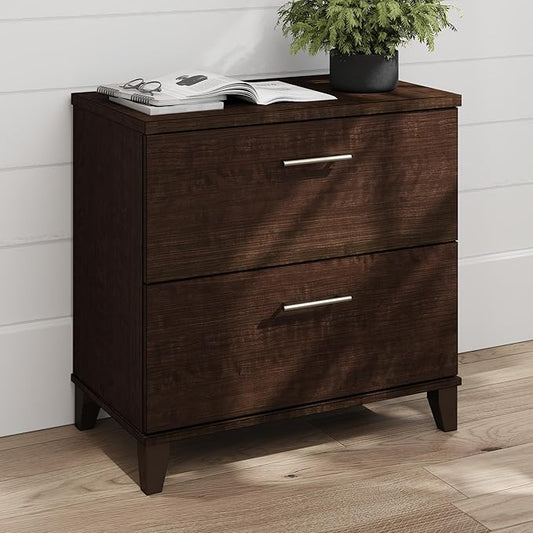 Bush Furniture 2 Drawer Lateral File Cabinet, Letter and Legal-Size Document Storage for Home or Professional Office, Somerset Collection, Mocha Cherry