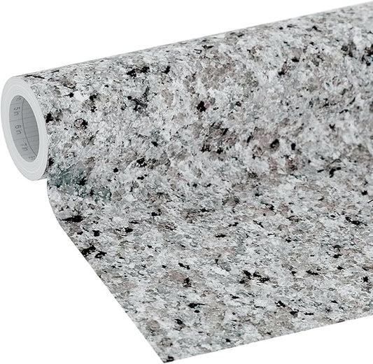 EasyLiner Peel & Stick Decor Removable Peel and Stick Wallpaper - Self Adhesive Decorative Shelf Paper for Cabinets, Walls, Resurfacing Projects - Adhesive Shelf Liner - 20in x 18ft - Gray Granite