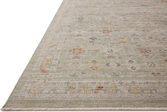 Loloi Chris Loves Julia Ida Collection IDA-04 Spa/Multi 5'-3" x 7'-6", .19" Pile Height, Area Rug