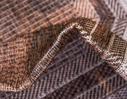 Unique Loom Outdoor Border Collection Area Rug - Soft Border (4' 1" x 6' 1" Rectangle, Brown/ Ivory)