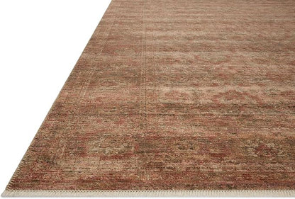 Loloi Amber Lewis Molly Collection MOL-09 Brick/Bark 9'-6" x 13'-6" Low Pile Area Rug