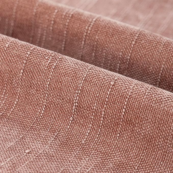 Foindtower Pack of 2 Soft Textured Chenille Throw Decorative Pillow Covers Square Accent Solid Cushion Cover Neutral Lumbar Pillow Case for Couch Sofa Bedroom Living Room 12x20 Inch,Dusty Pink