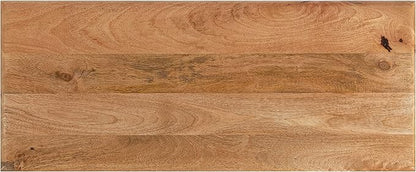 Kate and Laurel Pallson Modern Bench, 36 x 14 x 20, Natural Wood and Black, Decorative Boho Decor for Storage and Display