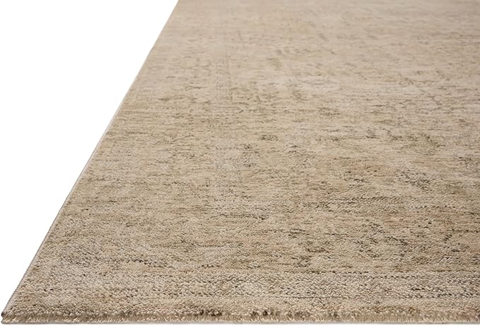 Loloi Magnolia Home by Joanna Gaines Junie Collection JUE-02 Oatmeal/Smoke 5'-3" x 5'-3", .38" Pile Height, Round Area Rug