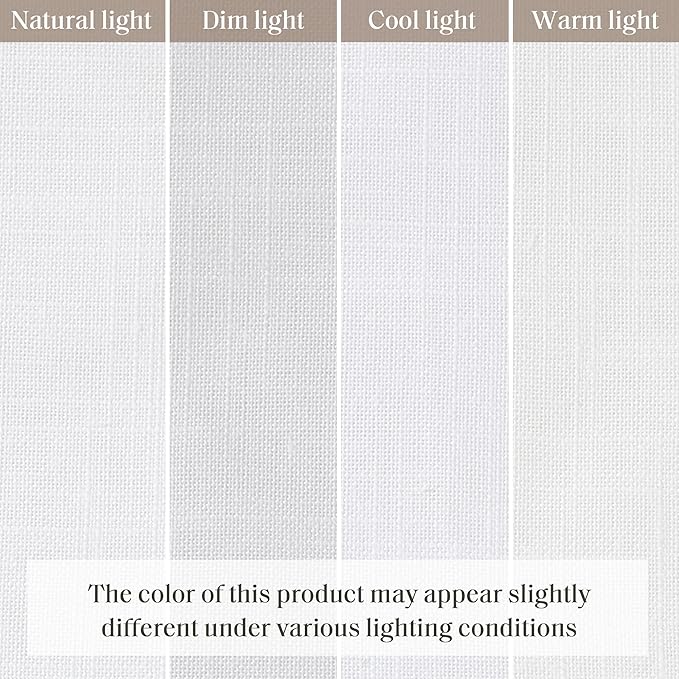 Madison Park Kyler Cordless Roman Shades - Single Panel, Lightweight Linen Blend Fabric, Natural Design, Easy Installation, Light Filtering Window Blind, Bedroom, Living Room Decor 29"W x 64"H White