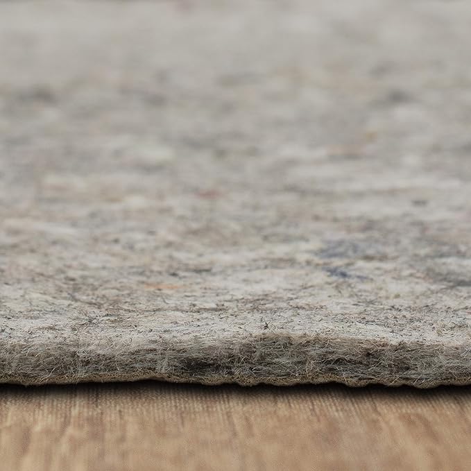 Mohawk Home 5' x 8' Non Slip Grip Rug Pad 1/4" Thick Dual Surface Felt Cushion + Rubber Gripper - Safe for All Floors