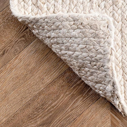 nuLOOM 12x15 Rigo Jute Hand Woven Area Rug, Off White, Solid Farmhouse Design, Natural Fiber, For Bedroom, Living Room, Dining Room, Hallway, Office, Kitchen, Entryway