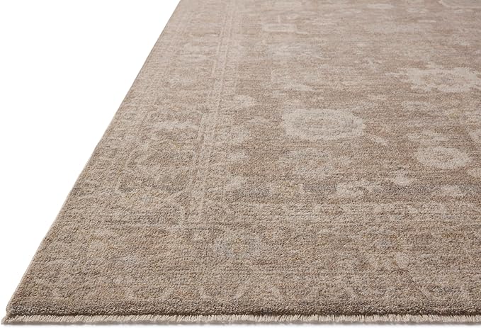 Loloi Chris Loves Julia Louisa Collection LOI-03 Taupe/Ivory 3'-6" x 5'-6", .38" Pile Height, Accent Rug