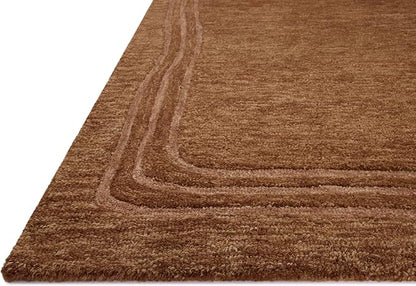 Loloi Leanne Ford Craven Collection CVN-02 Spice/Rose 5'-0" x 7'-6" Area Rug Geometrical, Patterned, Neutral, Living Room, Bedroom, Dining Room