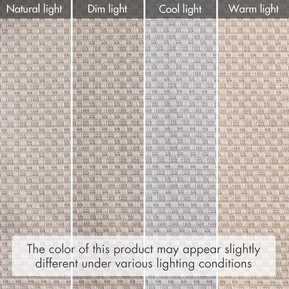 Madison Park Galen Cordless Roman Shade, 35"W x 64"H, Sheen Taupe – Room Darkening, Thermal Insulated, Energy Efficient Window Blind with Subtle Sheen Basketweave Fabric for Privacy