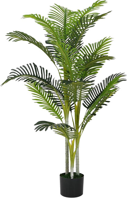 Christopher Knight Home Alene Set of 2 61''H Artificial Tree Indoor, Artificial Palm Tree with Nursery Pot, Tropical Style Faux Tree and Black Plastic Pot, Artificial Plant for Home Office Decor,Green
