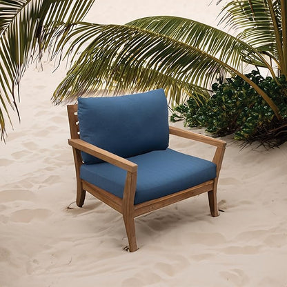 Tommy Bahama Deep Seating Lounge Cushion, 24" X 24" X 4", Bamboo Bay Cobalt