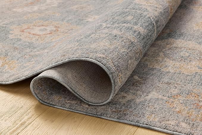 Loloi Chris Loves Julia Louisa Collection LOI-02 Ocean/Sunset 2'-3" x 3'-10", .38" Pile Height, Accent Rug