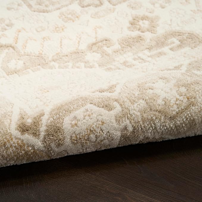 Nourison Home Pardis Ivory Beige 7'10" x 9'10" Area Rug - Easy Clean, Non Shedding, Bed Room, Living Room, Dining Room, Kitchen (8' x 10')