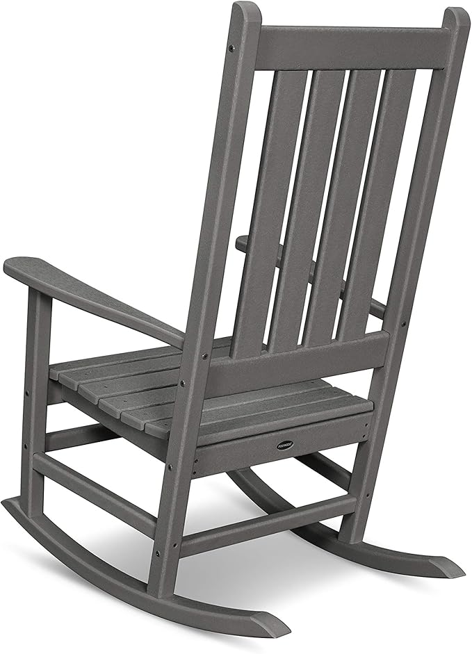 POLYWOOD® Vineyard Composite Rocking Chair Outdoor, Weather Resistant Patio Furniture, All Weather Rocking Chairs for Outside, Front Porch Rocking Chair, Sand