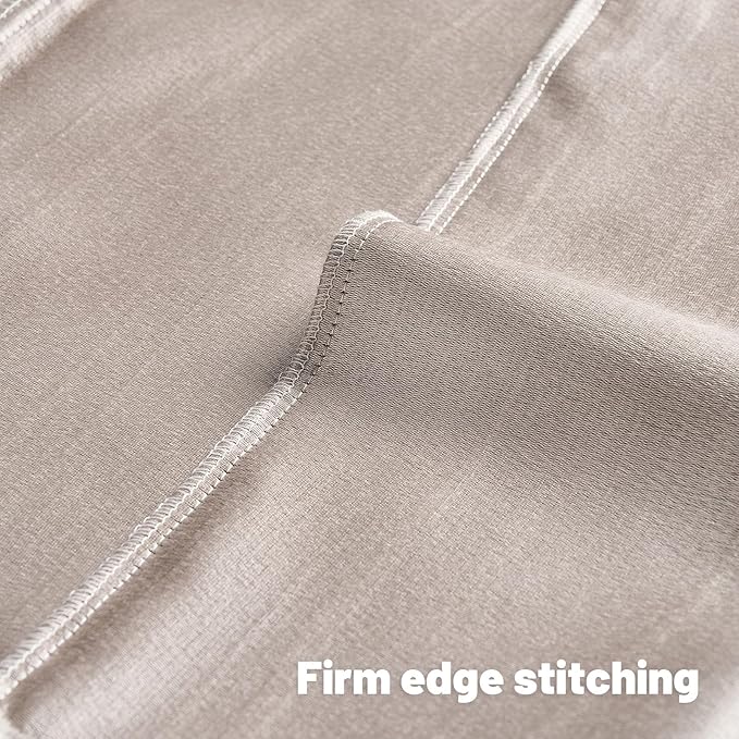 FUTEI Cream Chenille Decorative Throw Pillow Covers 26x26 Inch Set of 2,Soft Embossed Striped Textured Euro Pillow Shams,Modern Home Decor for Couch Bed Living Room