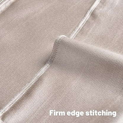 FUTEI Cream Chenille Decorative Throw Pillow Covers 26x26 Inch Set of 2,Soft Embossed Striped Textured Euro Pillow Shams,Modern Home Decor for Couch Bed Living Room