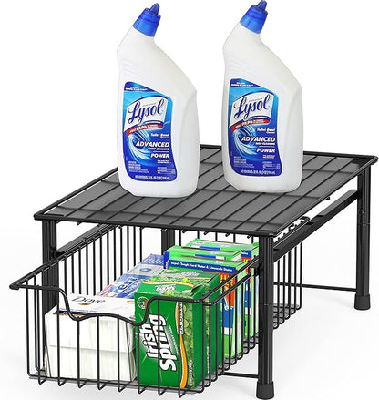 Simple Houseware Stackable Basket Drawer, Black
