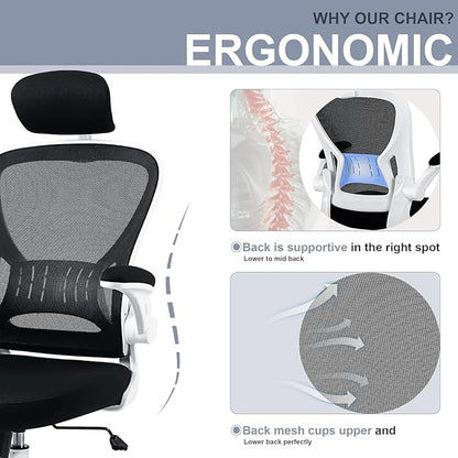 2 Pack Office Chair Ergonomic Desk Chair Comfort Adjustable Height with Wheels，Lumbar Support Mesh Swivel Computer Home Office Chair,Conference Room Chairs